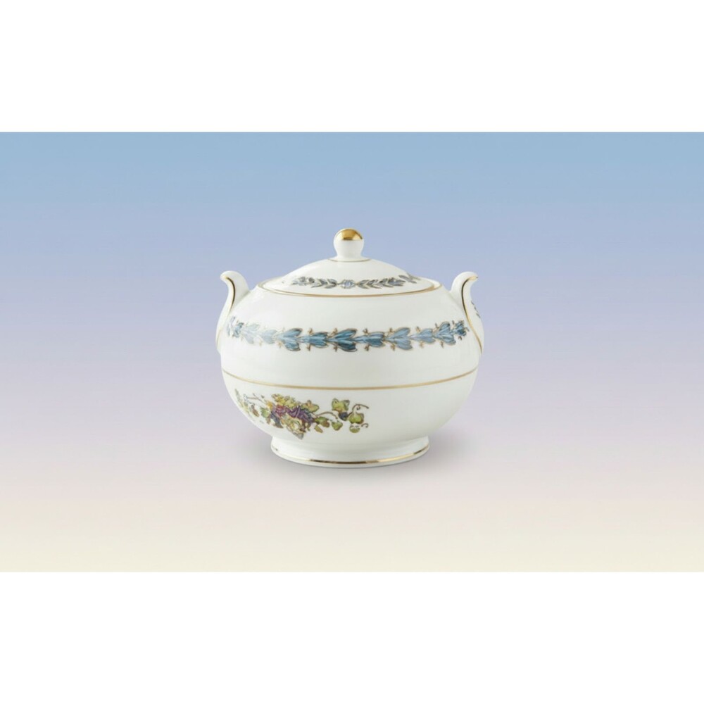 Vintage Wedgewood Appledore Bone China W3257 Suger Bowl & Lid Made in England